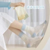 Sock stall, one-piece consignment for spring and autumn socks, women's color-blocking socks, women's mid-calf socks, perforated breathable cotton socks, ins style, simple and fashionable, pile socks, one-piece consignment details Picture
